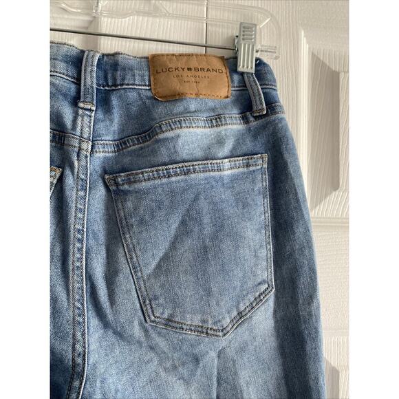 Lucky Brand Women's High Rise Skinny Bridgette Size 4 Raw Hem Ankle Light Wash - Picture 8 of 9